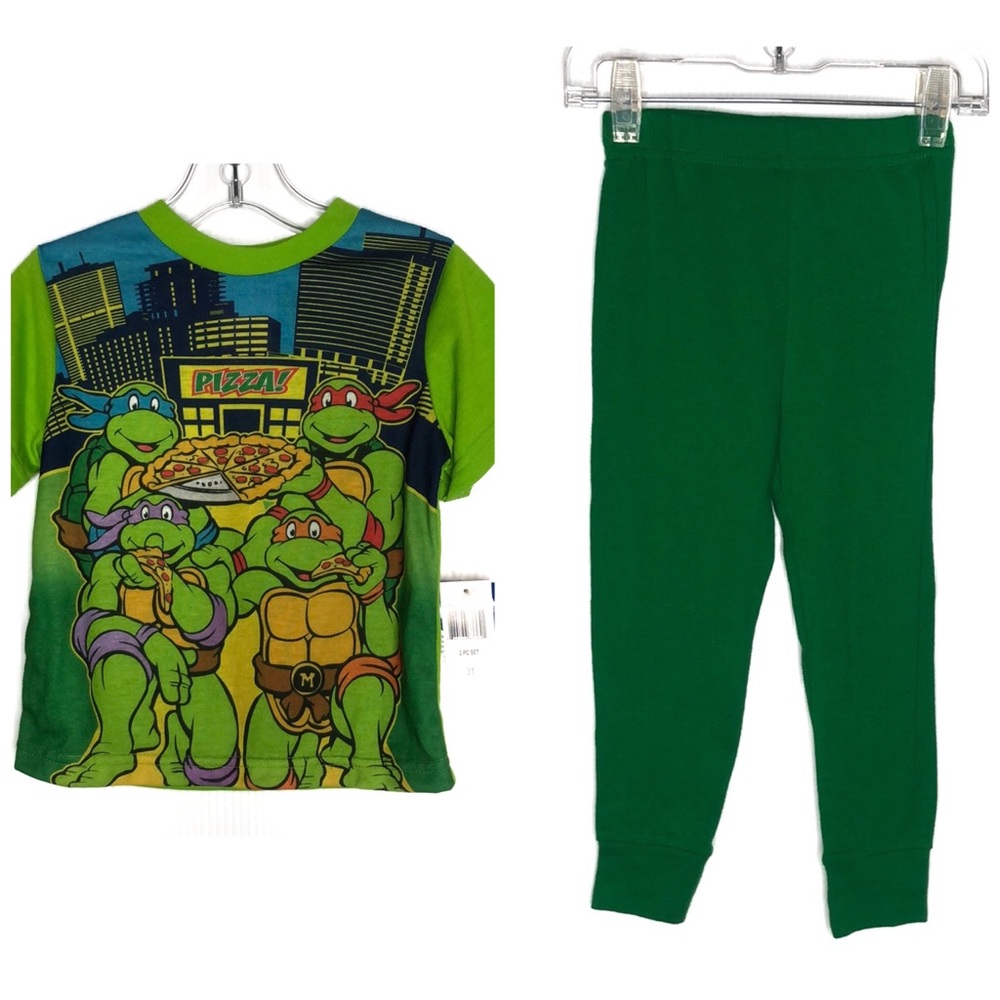 TMNT Classic Short Sleeves Sleepwear Set 3T NEW
